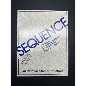 Sequence Board Game, Card Game 1995, Vintage Strategy Game